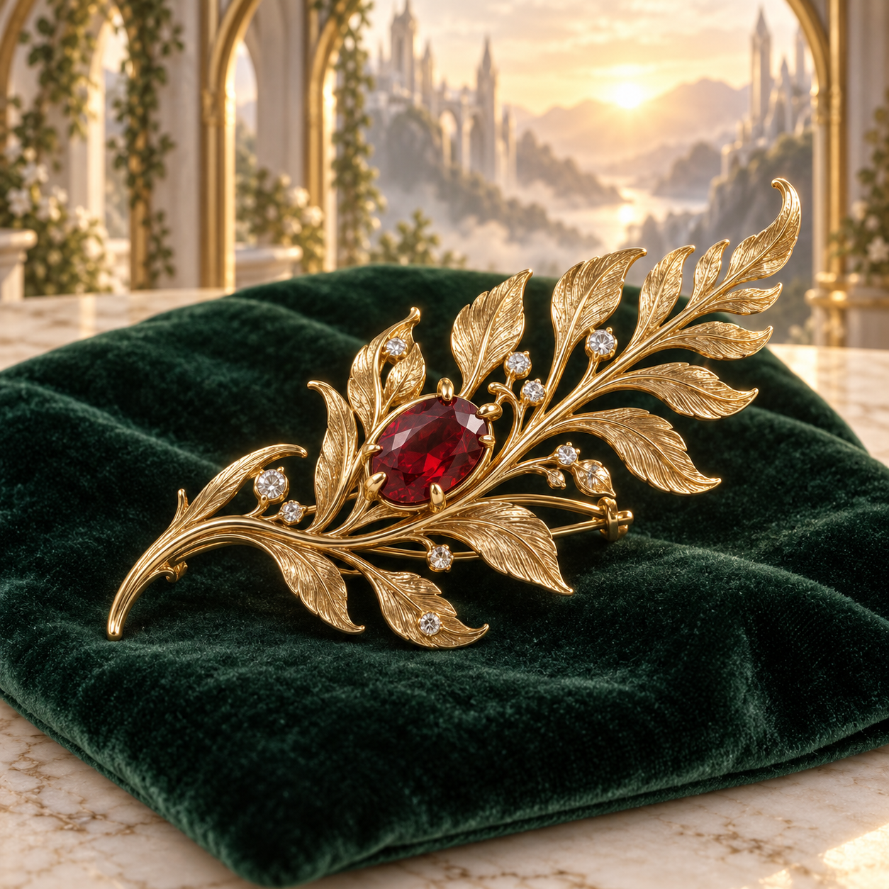 AI-generated Forest Guardian Brooch concept