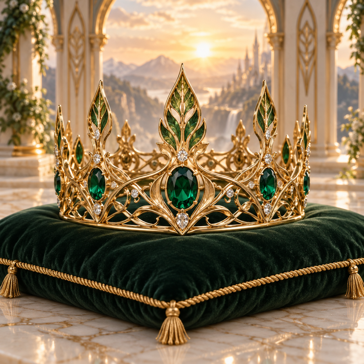 AI-generated Crown of the Dawn concept