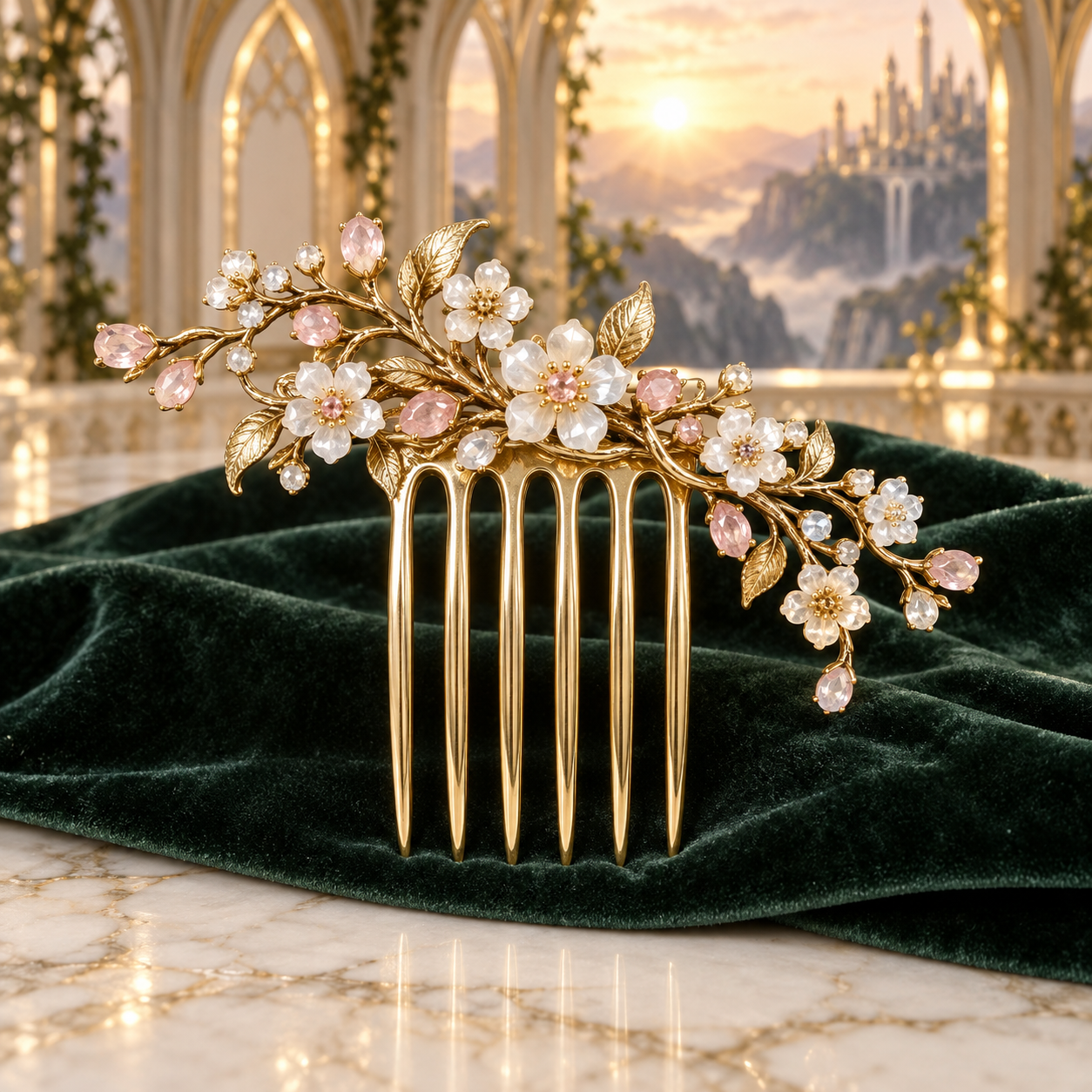 AI-generated Blossomlight Hair Comb concept
